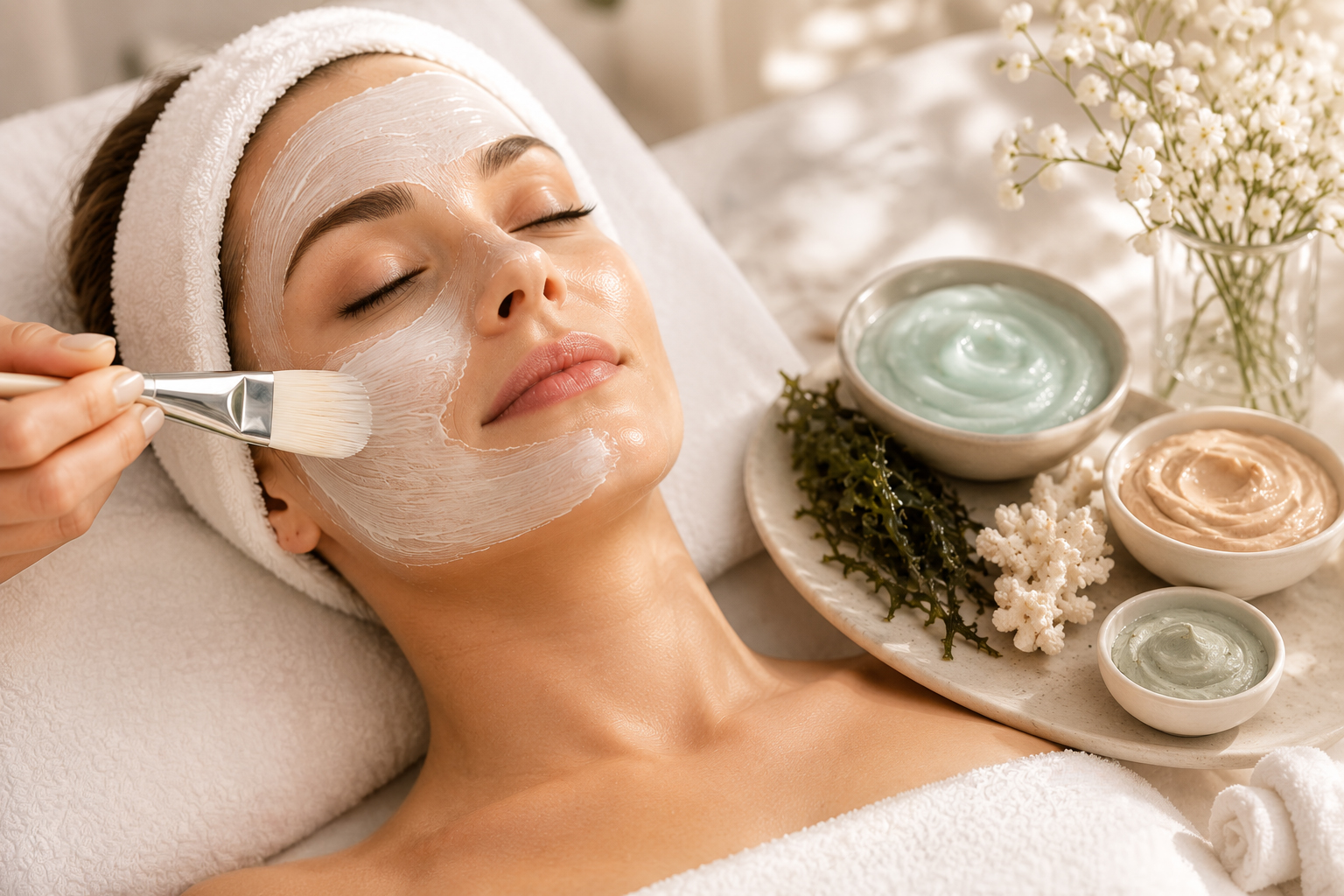 Maske lassen die Quellen der Hornzellen und damit Fältchen zurücktreten.